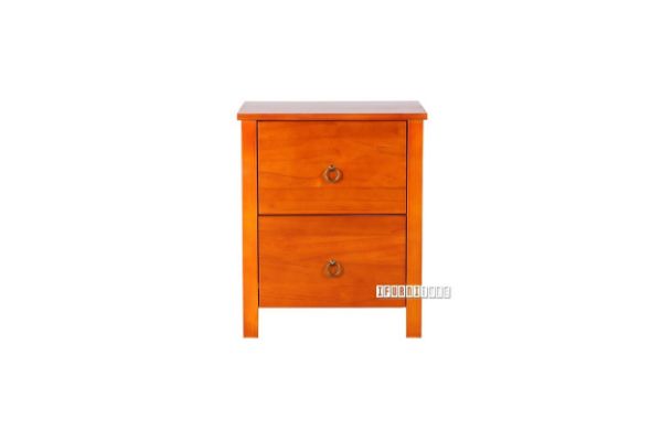 Picture of (FLOOR MODEL CLEARANCE) METRO 2-Drawer Bedside Table (Warm Honey)