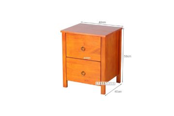 Picture of (FLOOR MODEL CLEARANCE) METRO 2-Drawer Bedside Table (Warm Honey)