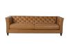 Picture of FLOOR MODEL CLEARANCE] VICTOR Tuxedo Style Full 100% Genuine Leather 4 Seater Sofa (Brown)