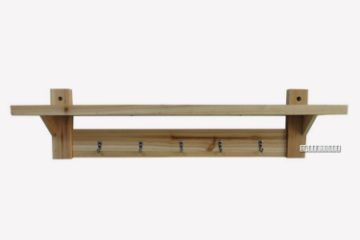 Picture of [FLOOR MODEL CLEARANCE] AMY 74cm Wall Shelf with Hooks