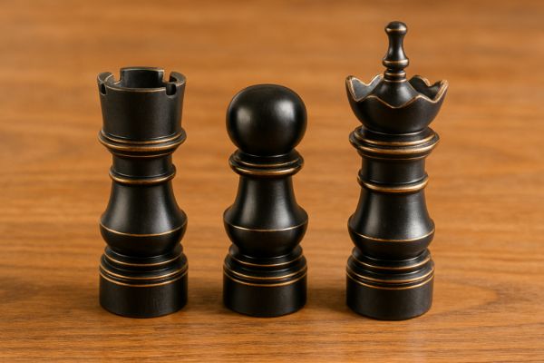 Picture of 650-011 43cm Large Teak Root Chess Sculptures – Handcrafted Decorative Pieces