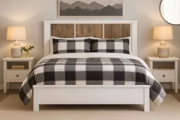 Picture of CHRISTMAS Solid Acacia Wood Bed Frame in Single/Double/Queen/Super King Size 