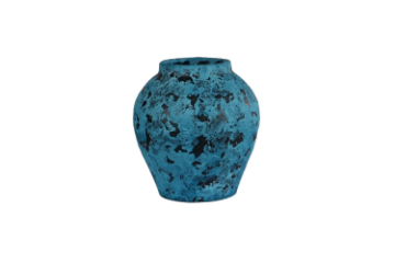 Picture of 363-010 Abstract Art Blue and Black Ceramic Vase