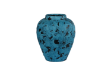 Picture of 363-011 Abstract Art Blue and Black Ceramic Vase