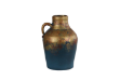 Picture of 363-024 One-handled Golden and Turquoise Dichroic Ceramic Vase