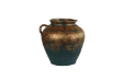 Picture of 363-023 One-handled Golden and Turquoise Dichroic Ceramic Vase