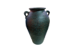 Picture of 363-013 Two-handled Speckled Dark Olive Green Ceramic Vase