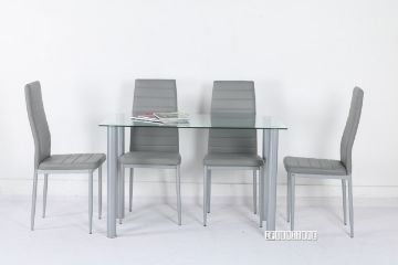 Picture of [FLOOR MODEL CLEARANCE] BEXLEY 120 5PC Dining Set *Grey