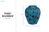 Picture of 363-011 Abstract Art Blue and Black Ceramic Vase