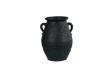 Picture of 363-015 Speckled Dark Green Handled Ceramic Vase
