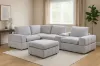 Picture of LUXEON Sectional Modular Sofa Range - 7PC Big Combo Set (LAF Armchair + Armlessx2 + Corner + Console + RAF Armchair + Ottoman)