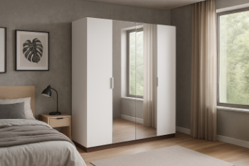 Picture of OLGA 4-Door Wardrobe with Full-Length Mirror