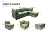 Picture of WINSLOW Corduroy Fabric Modular Sofa Range - Ottoman