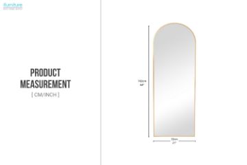 Picture of 339-039 H162 Golden Arch Aluminum Alloy Stand Mirror