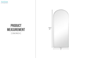 Picture of 339-040 H162 Silver Arch Aluminum Alloy Stand Mirror 