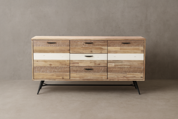 Picture of LEAMAN 1.6M Solid Acacia Wood Sideboard