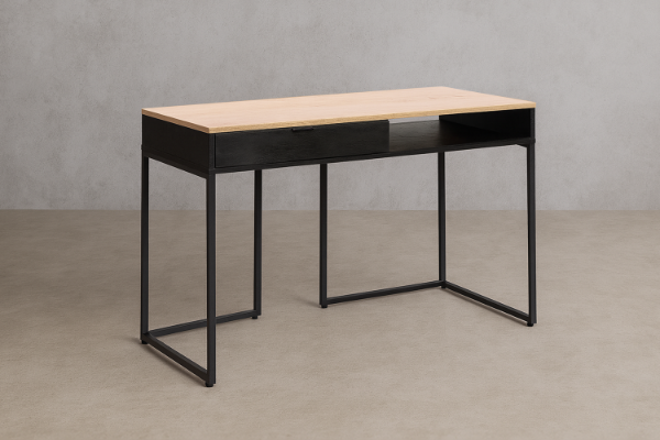 Picture of MASS 120 1 Drawer Office Desk (Oak and Black)