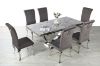 Picture of NUCCIO 180 Marble Top Stainless 7PC Dining Set