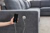 Picture of OSAKA Sectional Sofa with Storage Ottoman, Flip-Back Hidden Cup Holders & USB Port (Grey)