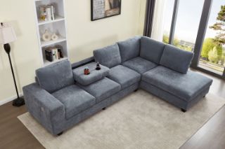 Picture of OSAKA Sectional Sofa (Grey) - Chaise Facing Right without Ottoman