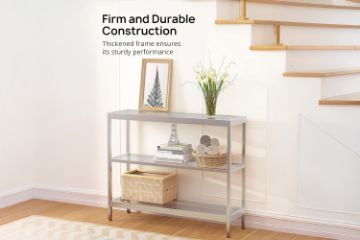 Picture of JOSEF 90 Tempered Glass Console Table with 3 Tiers