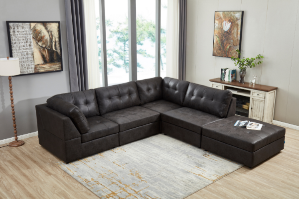 Picture of AUSTEN Foil-Printed Fabric Modular Sectional Sofa Range