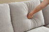 Picture of OSAKA Sectional Sofa (Beige) - Chaise Facing Left with Ottoman