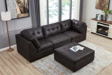 Picture of AUSTEN Foil-Printed Fabric Modular Sectional Sofa Range - Ottoman