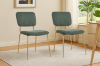 Picture of LASKY Gold Frame Fabric Dining Chair (Green)