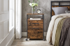 Picture of BASSETT 2-Drawer Bedside Table/File Cabinet with Wheels