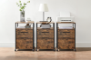 Picture of BASSETT 2-Drawer Bedside Table/File Cabinet with Wheels