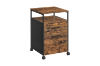 Picture of BASSETT 2-Drawer Bedside Table/File Cabinet with Wheels