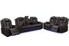 Picture of MONROSE Air Leather Dual Motor Reclining Sofa Range (Brown) - 3RRC+2RRC Sofa Set