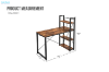 Picture of VASAGLE 120×60cm Computer Desk with Shelves