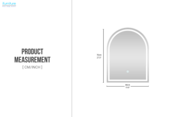 Picture of 329-061 H70 Arch Wall Mirror with LED light