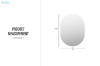 Picture of 329-064 H68 Oval Wall Mirror with LED light