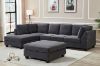 Picture of LIBERTY Premium Sectional Sofa (Dark Grey)  - Chaise Facing Left with Storage Ottoman