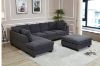 Picture of LIBERTY Premium Sectional Sofa (Dark Grey)  - Chaise Facing Left with Storage Ottoman