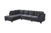 Picture of LIBERTY Premium Sectional Sofa (Dark Grey)  - Chaise Facing Left with Storage Ottoman