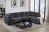 Picture of LIBERTY Premium Sectional Sofa (Dark Grey)  - Chaise Facing Right with Storage Ottoman 