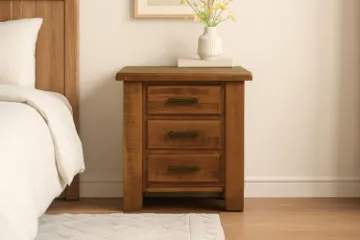 Picture of FLINDERS 3-Drawer Solid Pine Wood Bedside Table