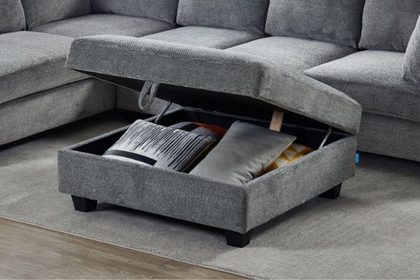Picture of LIBERTY Premium Sectional Sofa (Grey) - Storage Ottoman Only