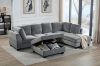 Picture of LIBERTY Premium Sectional Sofa (Grey) - Chaise Facing Right with Storage Ottoman