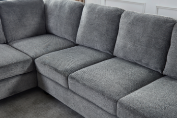 Picture of LIBERTY Premium Sectional Sofa (Grey) - Chaise Facing Right with Storage Ottoman