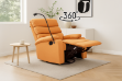 Picture of OLIVIO 360° Swivel Manual Recliner Lounge Chair With Mobile Holder (Orange)