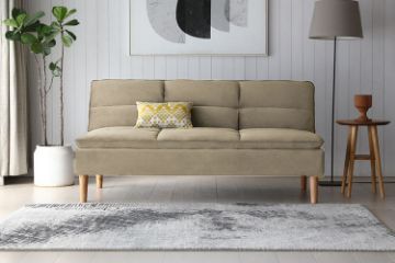 Picture of PASHA 3 Seater Sofa Bed (Light Brown)