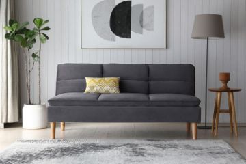 Picture of PASHA 3 Seater Sofa Bed (Grey)