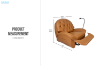 Picture of SANO 360° Swivel Manual Recliner Lounge Chair with Mobile Holder (Orange)