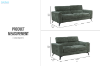 Picture of Frankfurt Fabric 2 Seater Sofa (Green)