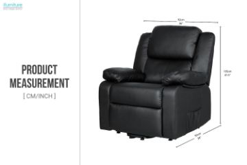 Picture of [FLOOR MODEL CLEARANCE]MATTHEW Zero Gravity Power Lift Recliner Chair *Twin Motor with Adjustable Headrest (Black)